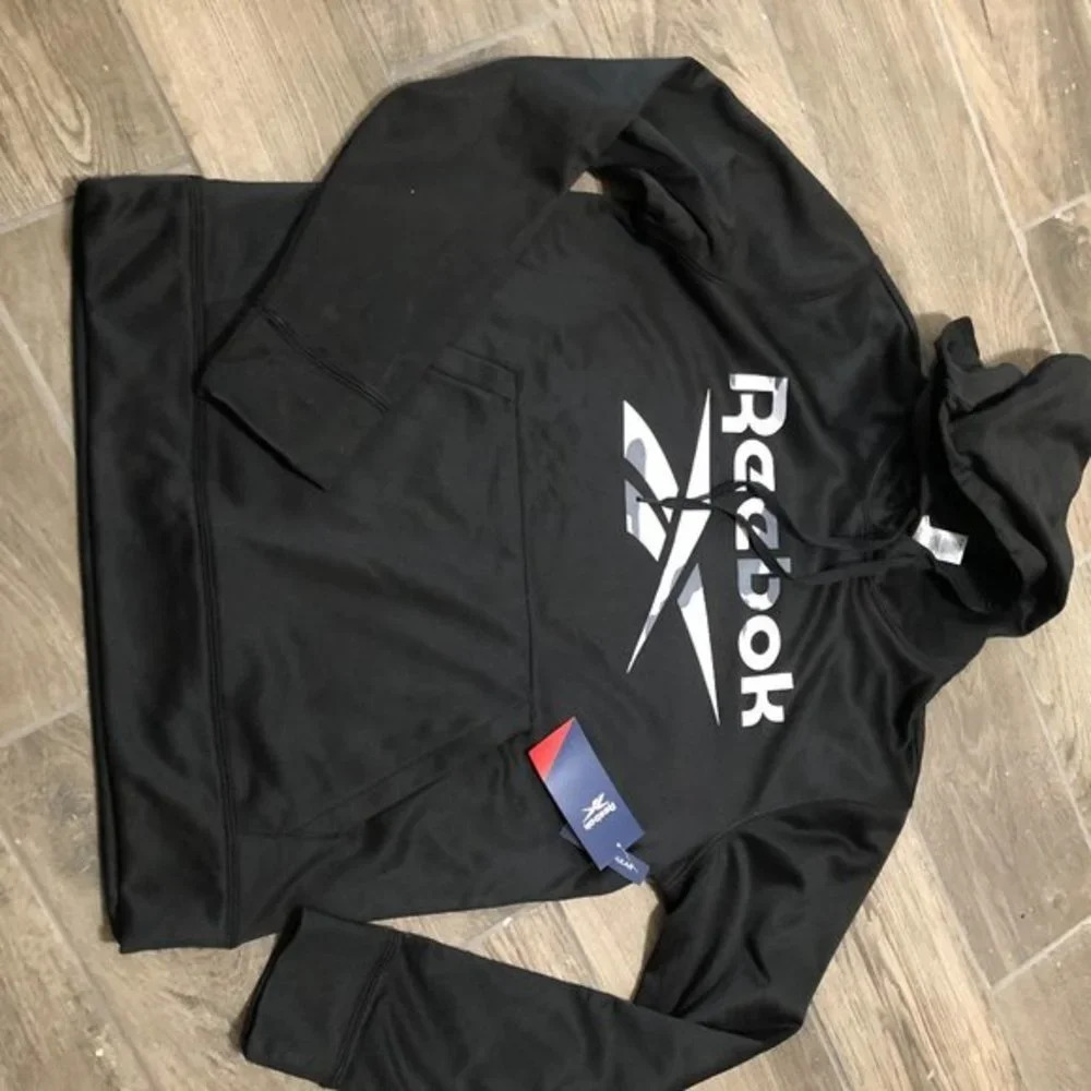 Reebok Men's Hoodie medium camo logo streetwear sporty